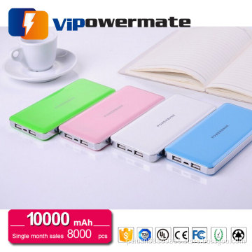 New arrive portable mobile phone usb 10000mah, 12000mah power bank with dual usb